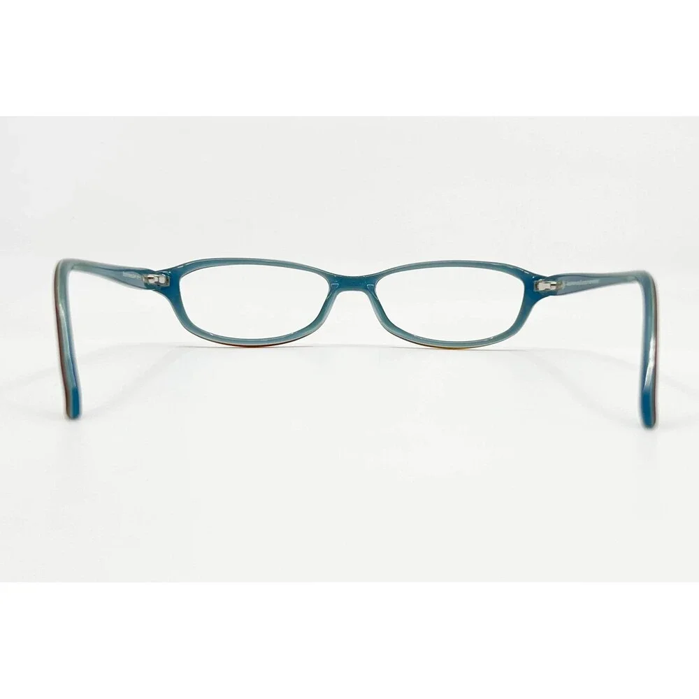 Scott Harris Eyeglasses Womens Brown Blue 244 01 Oval Full Rim Frames 49-16-135